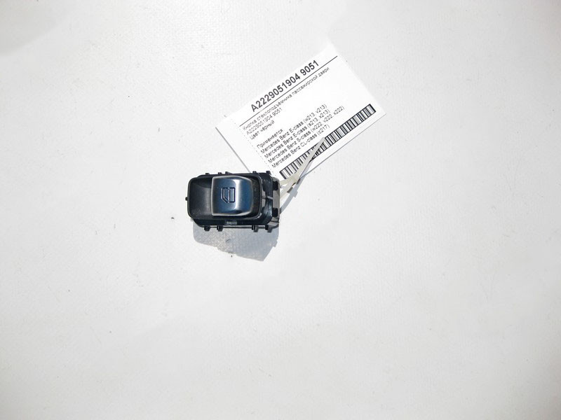 Mercedes-Benz  A2229051904 9051 Кнопка склопідйомника пасажира чорна E-Class W213 S-Class W222 CL C217 Одеса - фото 1