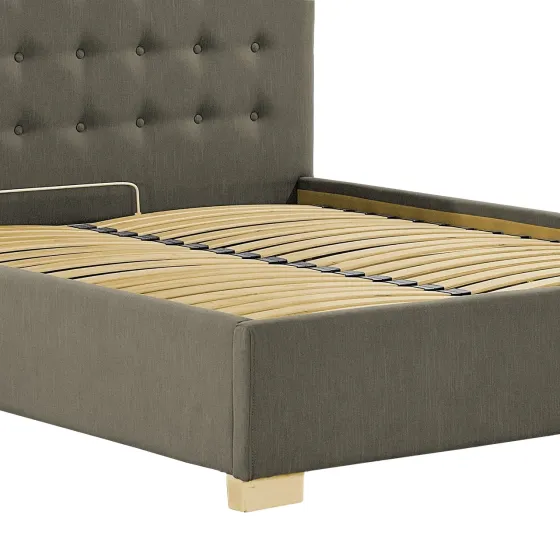 Ліжко Двоспальне Nicole VIP Wood На ніжках 160 х 200 см Melva 20 A1 З додатковою металевою цільнозварною рамою Сірий Київ