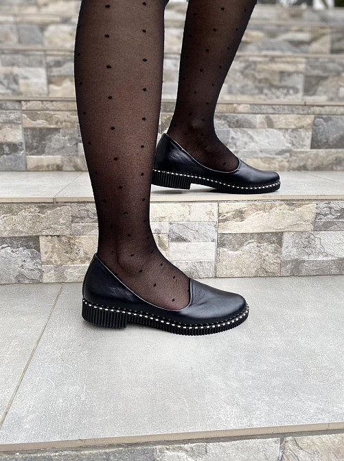 Lexi Балетки жіночі Lexi 2039 чорні (весна-осінь, шкіра натуральна) (2667) тільки 36р.і 40р. Коломыя - изображение 4