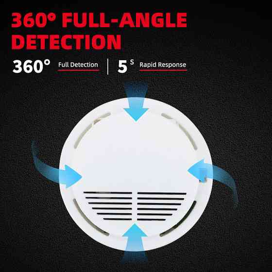 Беспроводной автономный дымовой сигнализатор с сиреной Киев