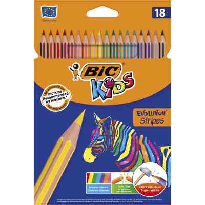 Олівці кольорові Bic Evolution Stripes 18 шт (bc950524) Вінниця