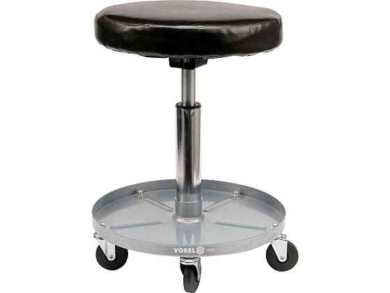 Табурет на колесах VOREL з регуляцією висоти 410-550 мм і полкою, макс. навантаж.- 135 кг [4] Одесса