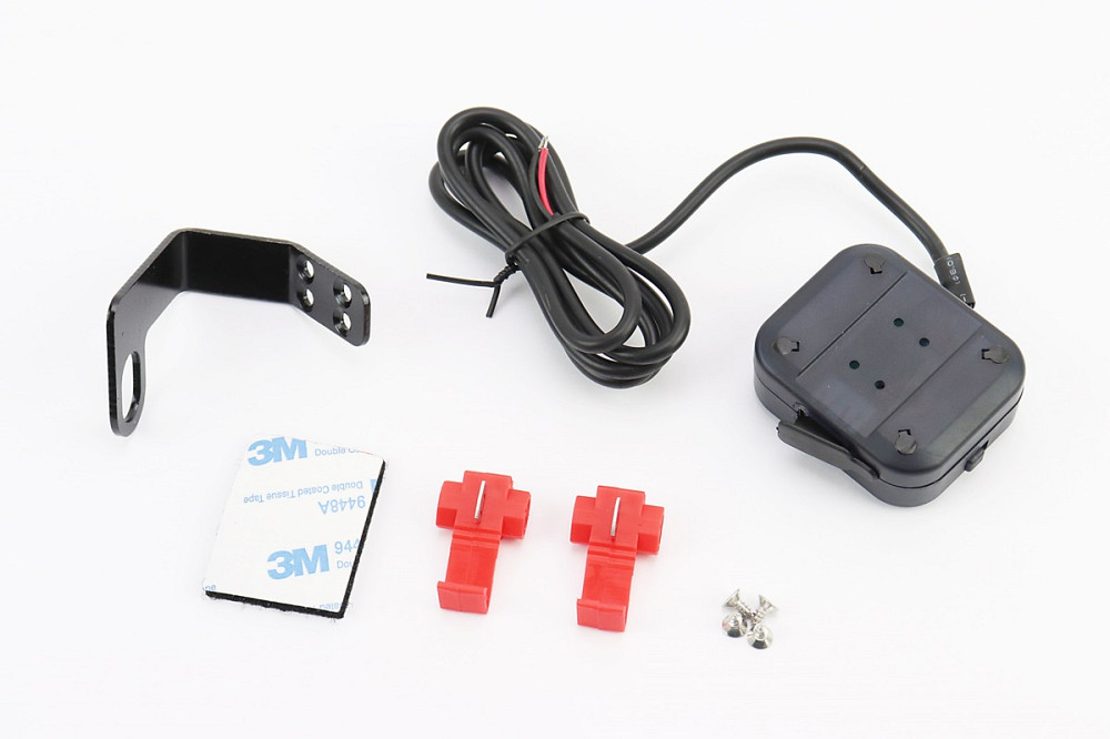 ВОЛЬТМЕТР з дисплеєм, червоний циферблат + датчик температури повітря + кріплення (універсальний, компактний) Київ - фото 2