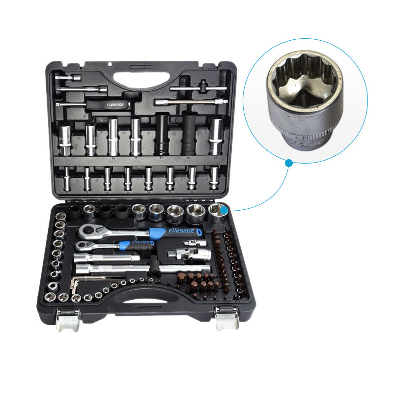 Набір інструментів 94+6пр. 1/2", 1/4" (12гр.) Forsage F-4941-9 Premium Одеса - фото 1