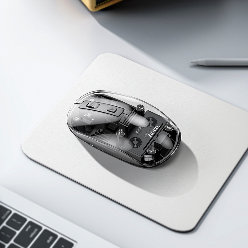 Миша HOCO GM29 Mysterious dual-mode silent wireless mouse Dark Night Black Одеса - фото 4