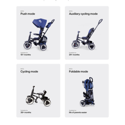 Детский велосипед QPlay Rito+ Eva Grey (S380-8Grey) Винница - изображение 2