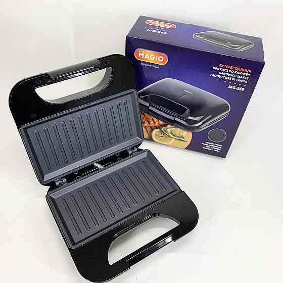 Якісна електрична бутербродниця Magio MG-369 680Вт, Гриль для м'яса універсальний HT-56 Івано-Франківськ