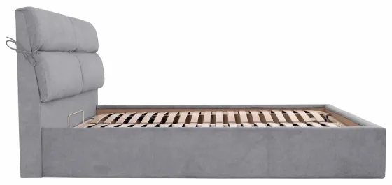 Кровать Двуспальная Edinburgh Comfort 160 х 200 см Rosto 93 С подъемным механизмом и нишей для белья Серый Киев