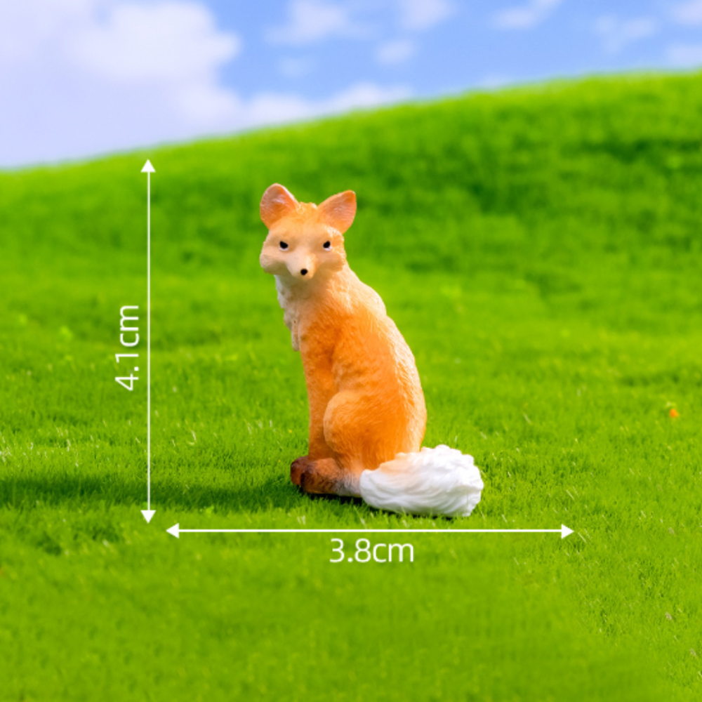 Набір декоративних фігурок Лисички для флорариуму, вазону, мини-саду, микроландшафту, піщаного столу Одеса - фото 2