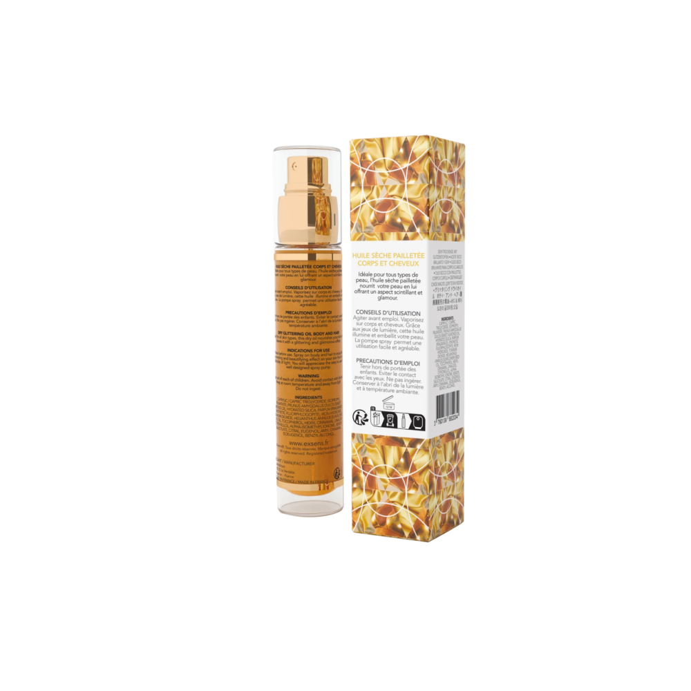 Масло для тела с блеском EXSENS Glam Oil 50мл, с маслом миндаля, без парабенов и феноксиэтанола Sex Aura Киев - изображение 3
