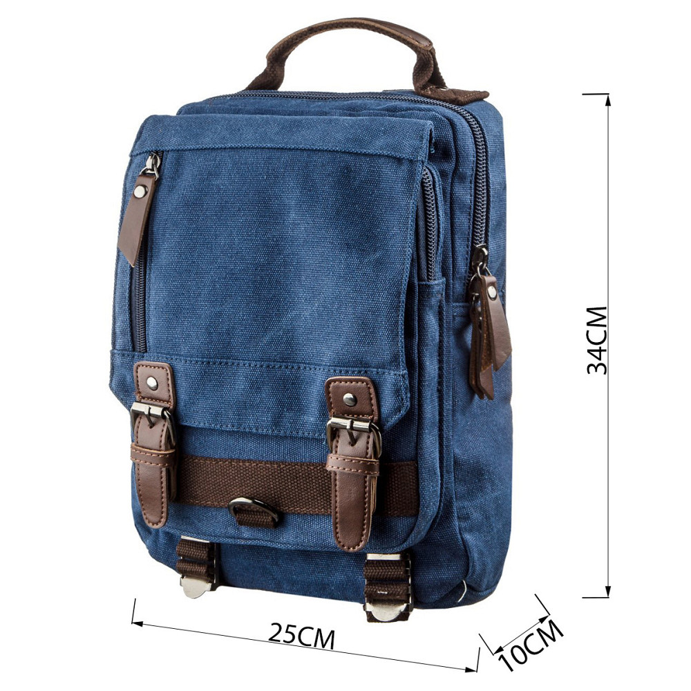 Сумка-рюкзак на одне плече Синя (Vintage) Київ - фото 8