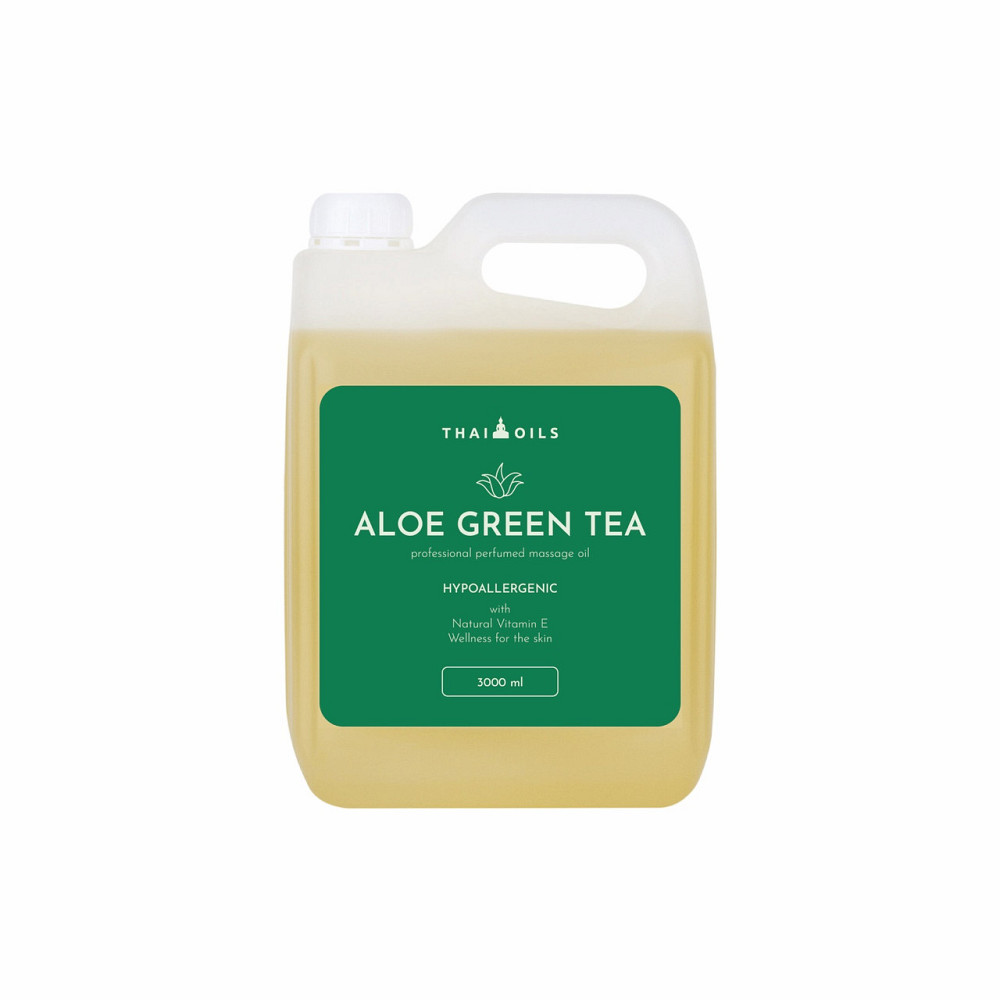 Професійна кокосова масажна олія "Thai Oils" "Aloe green tea" 3000 ml Київ - фото 1