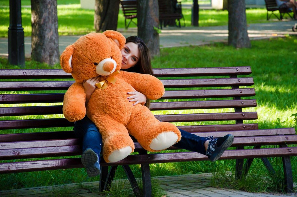 Плюшевий ведмедик М'яка іграшка Томии 100 см Карамельний Тернопіль - фото 6