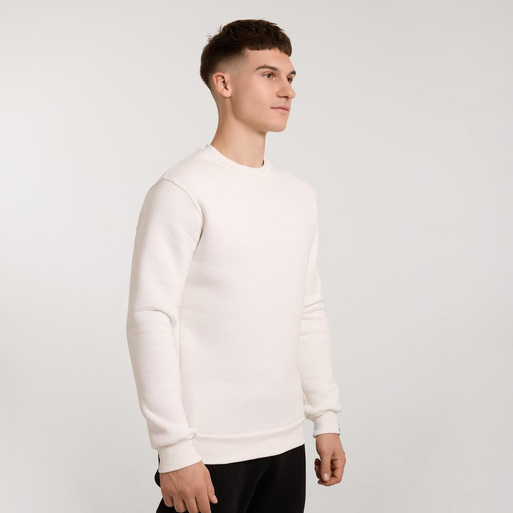 Свитшот мужской однотонный молочный Pobedov 007 ЗИМА Киев - изображение 2