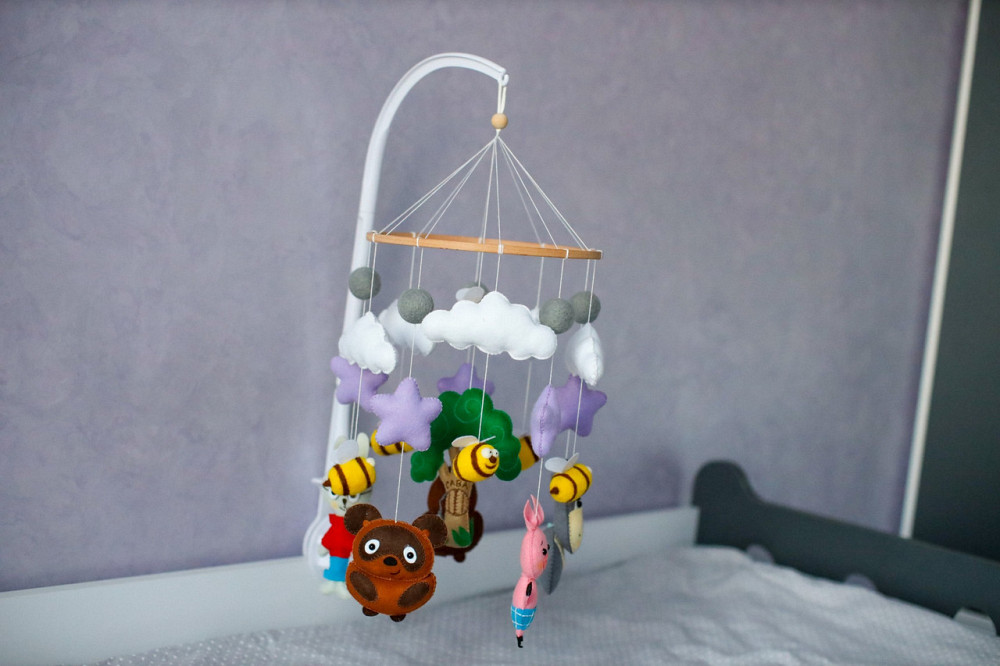Дитячий музичний мобіль на ліжечко для немовлят WooolyWool «Вінні» з 35 мелодіями Київ - фото 6