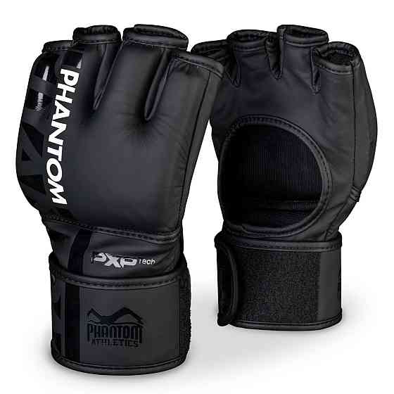 Рукавиці для ММА Phantom APEX Black L/XL (капа у подарунок) Кам'янське