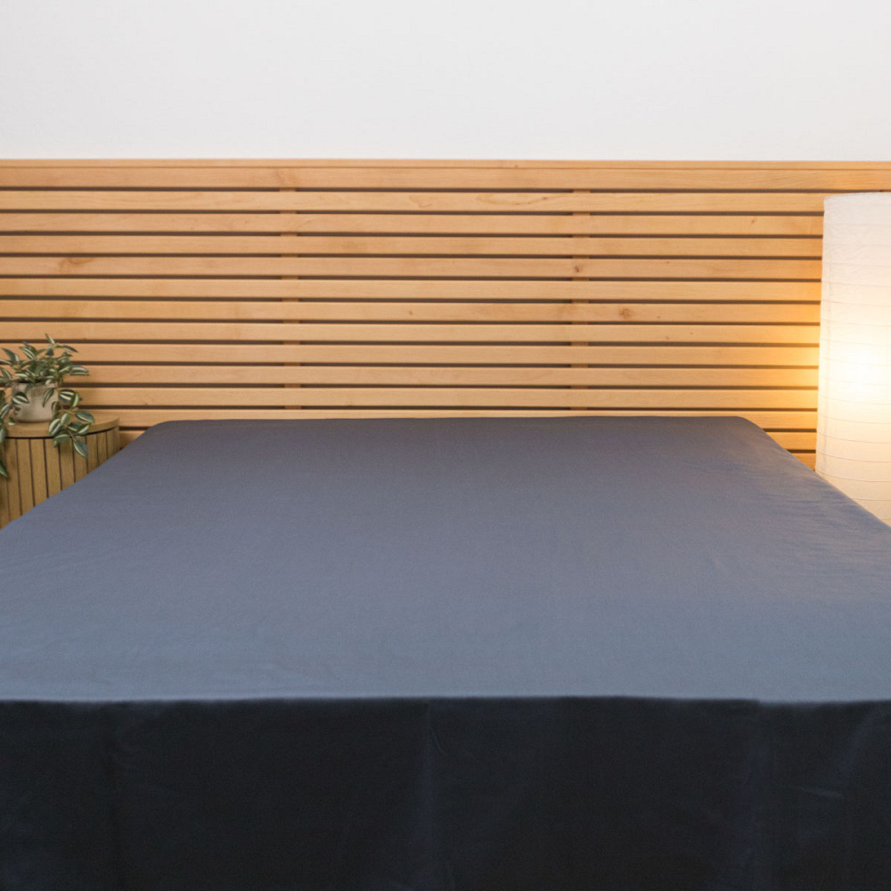 Cемейный комплект постельного белья Сатин Гладкий 135 г/м2 YouStar (Серый) 2 х 50х70 Сумы - изображение 4