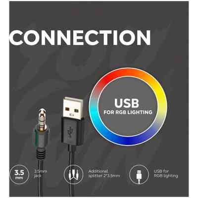 Навушники Canyon GH-6 Shadder Gaming 3.5 мм RGB White (CND-SGHS6W) Вінниця