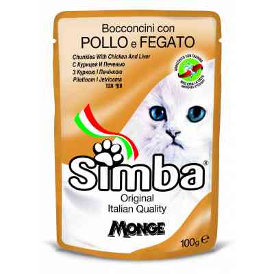 Влажный корм для кошек Simba Cat Wet курица и ливер 100 г (8009470009355) Винница