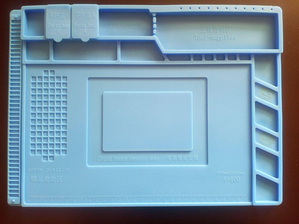 Килимок для паяння силіконовий термостійкий 360х260мм, з комірками Полтава - фото 1