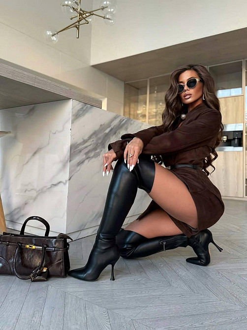 Женский стильный романтичный костюм: шорты + жакет замш на дайвинге Одесса - изображение 3