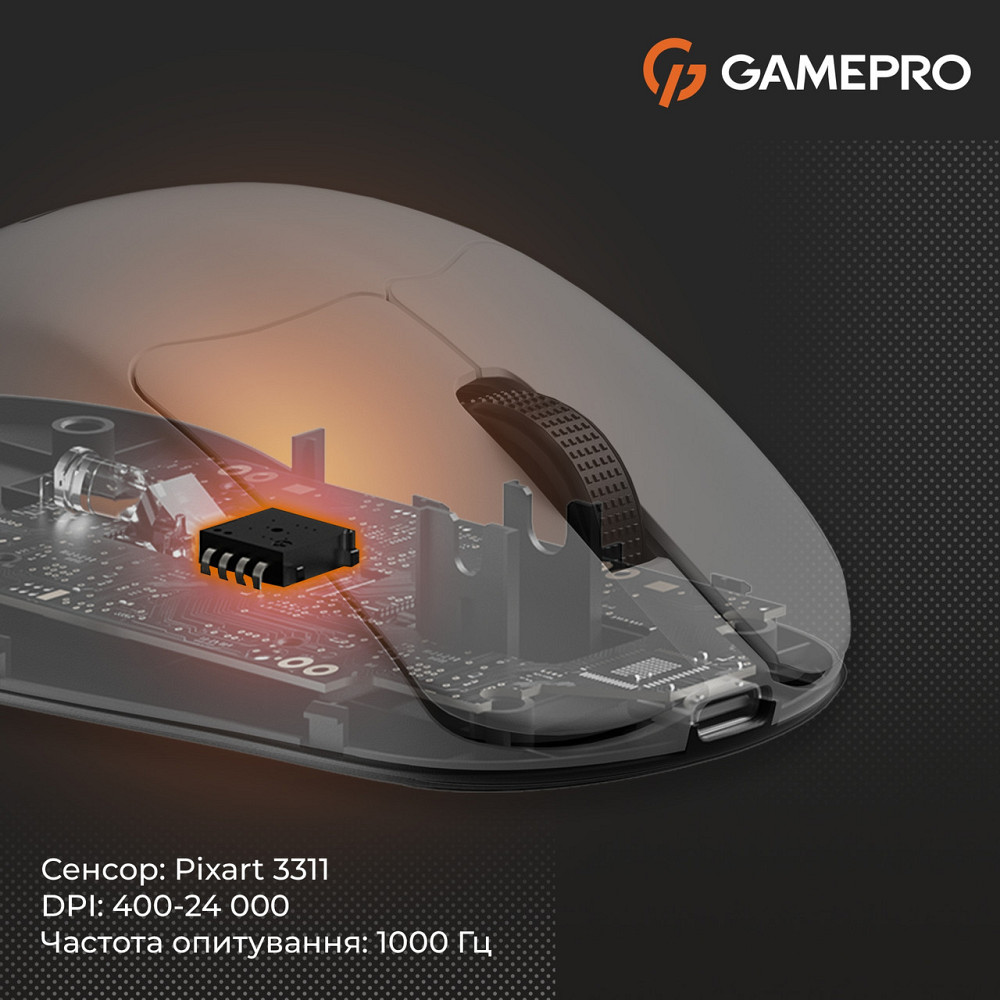 Миша бездротова GamePro Genesis Avenger White (GM096W) ( Білий ) Харків - фото 7