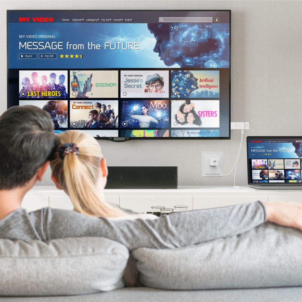 Бездротовий адаптер дисплея ScreenCast J5create 4K до 15 м (JVAW76-N) ( 10313 ) Харьков - изображение 1