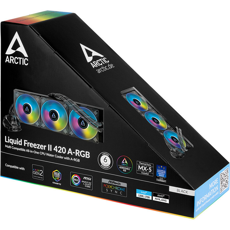 Система водяного охолодження Arctic Liquid Freezer II 420 A-RGB (ACFRE00109A) ( Чорний ) Харків - фото 7