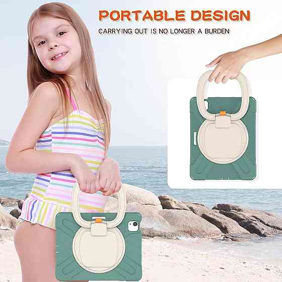 Чохол для iPad Air 4 10.9” (2020), iPad Pro 11” (2018/2020/2021), із ручкою підставкою, протиударний, з тримачем стилуса зелений Київ