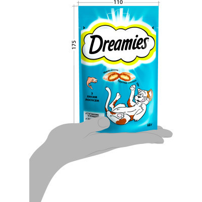 Лакомство для котов Dreamies с лососем 60 г (4008429037962) Винница - изображение 6