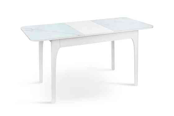 Стіл Фієста (110+35)*70, білий/мрамор білий Київ