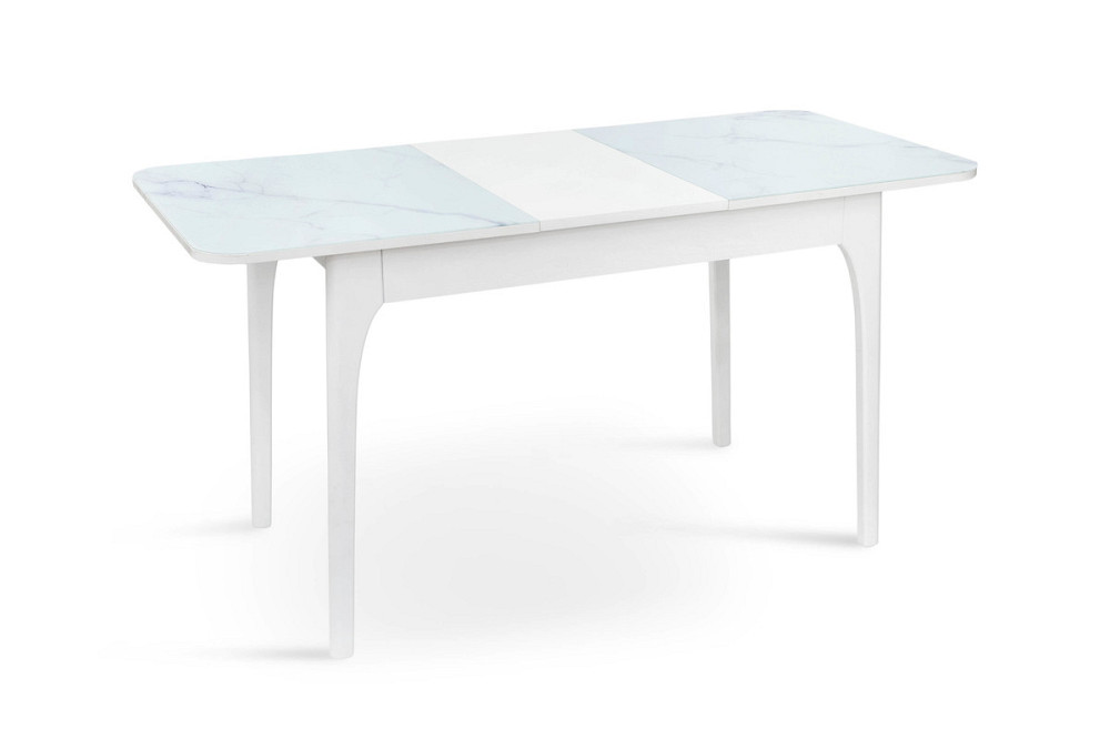 Стіл Фієста (110+35)*70, білий/мрамор білий Київ - фото 2