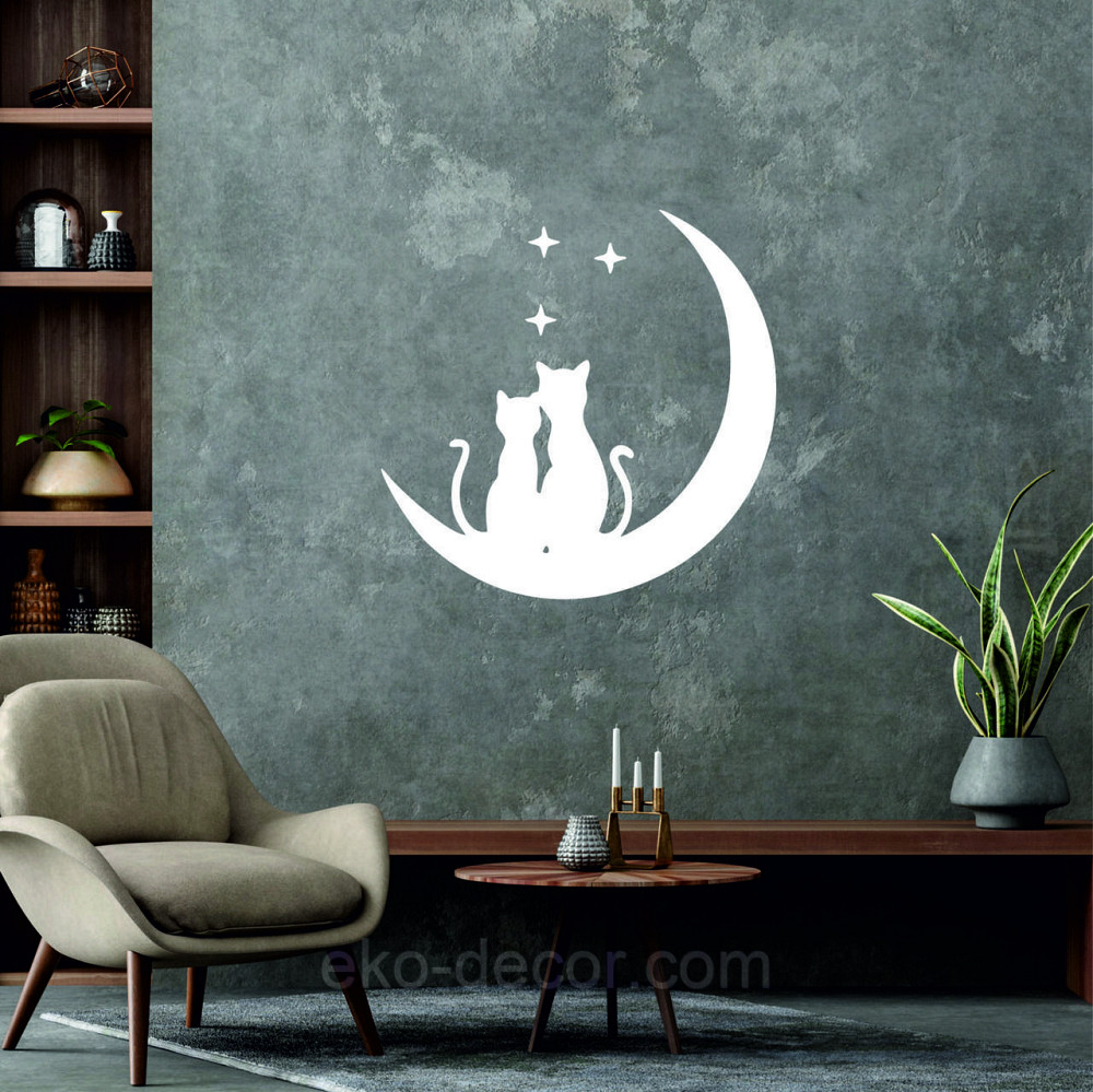 Декоративное настенное 3D Панно «Коты» Декор на стену с объемом 90*90 см, Белый Киев - изображение 7