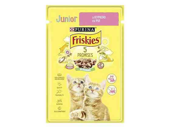 Пауч для кошенят Friskies / Курка шматочками у підливці 85г ТМ PURINA Київ