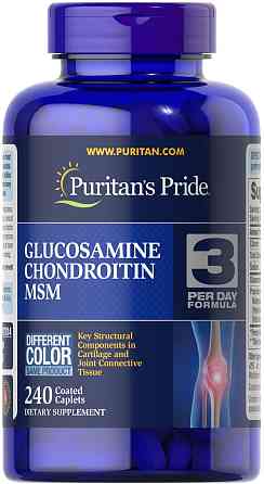 Глюкозамін, хондроїтин і МСМ Puritan's Pride Glucosamine, Chondroitin &amp; MSM-3 Per Day Formula 240caps Луцьк