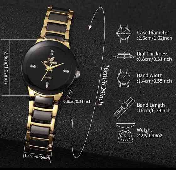 Подарунковий набір для чоловіка та жінки 2 парних годинника чорний Київ