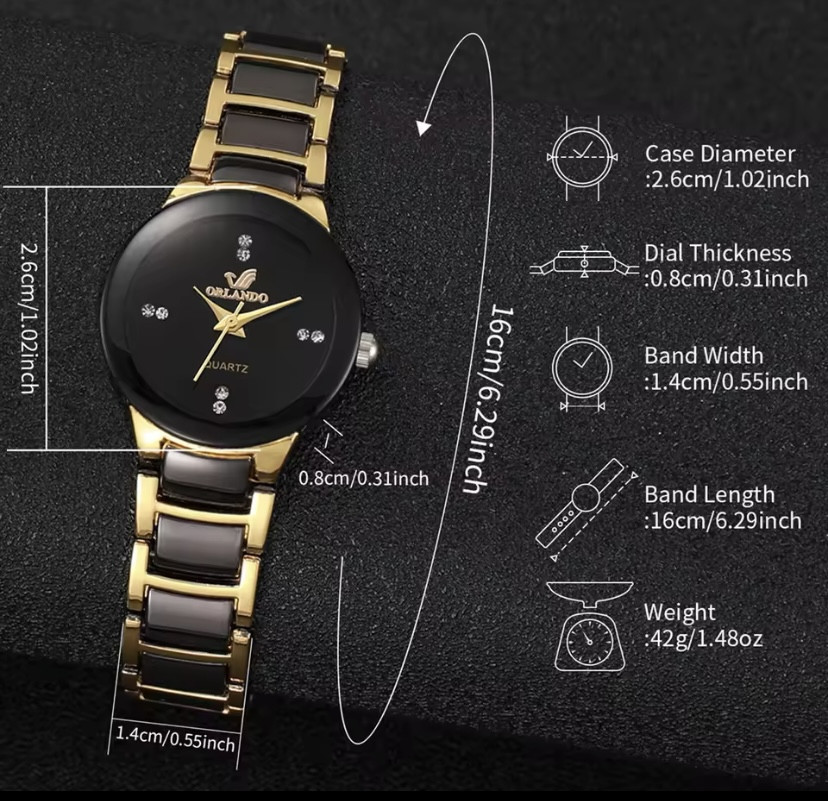 Подарунковий набір для чоловіка та жінки 2 парних годинника чорний Київ - фото 6