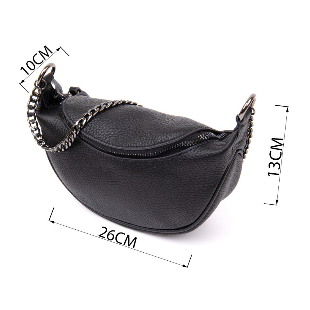 Сумка клатч з ланцюжком Vintage 20409 Чорна Київ - фото 3