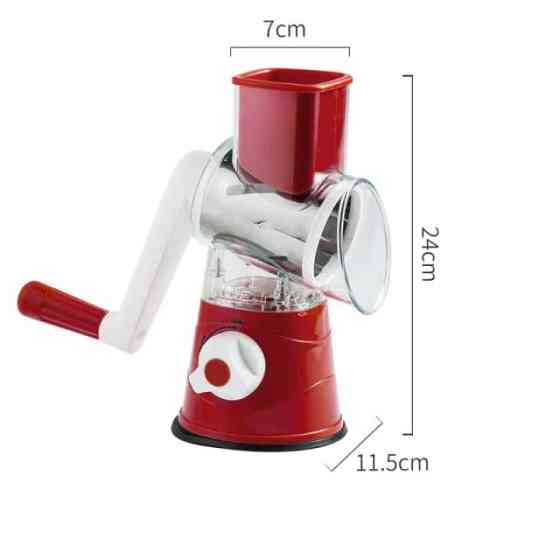 Овочерізка барабанна Tabletop Drum Grater Kitchen Master MINI 5333 з 3 насадками для овочів і сиру) Київ