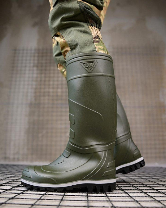 Резиновые сапоги олива   ПП7868 Одесса - изображение 2