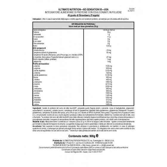 Протеин Ultimate Nutrition Iso Sensation 908 g (Vanilla Bean) Луцк