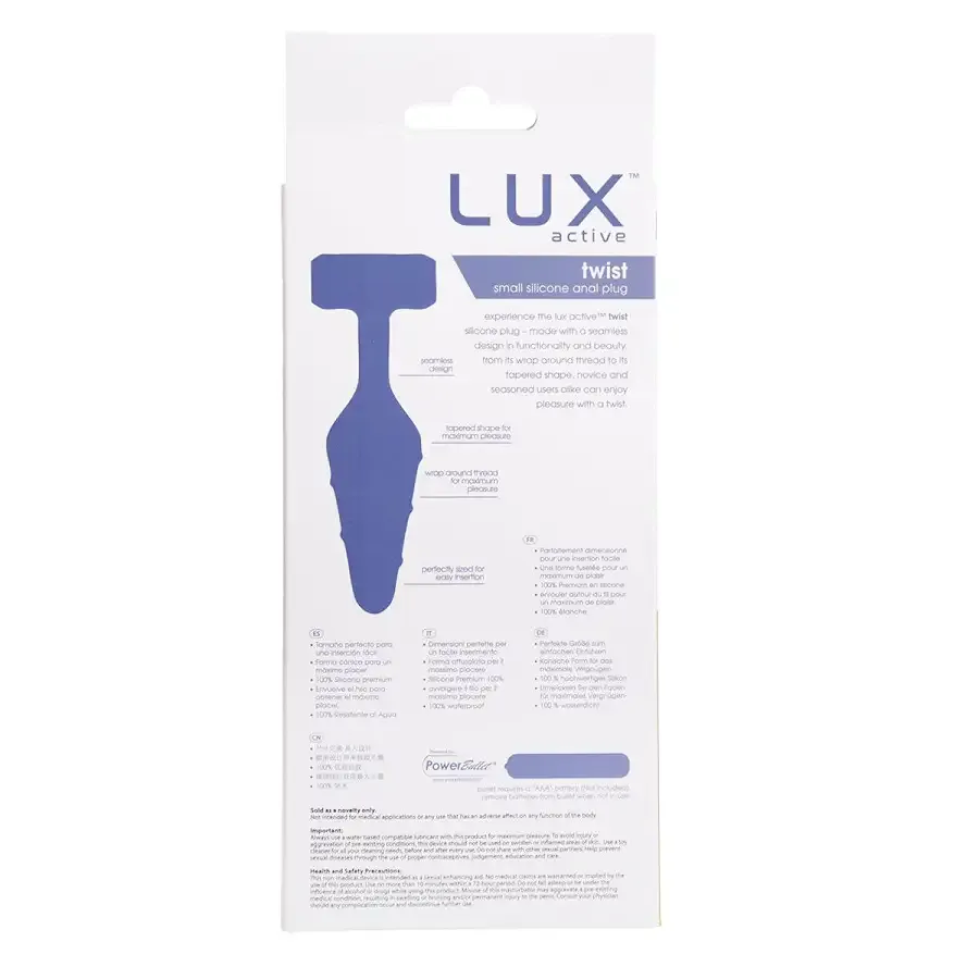Анальна пробка Lux Active Twist Plug Small Blue Львів - фото 8