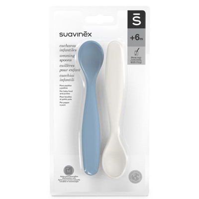 Набор детской посуды Suavinex Go natural, ложек, серо-голубой, 2 шт. (308048) Винница - изображение 3