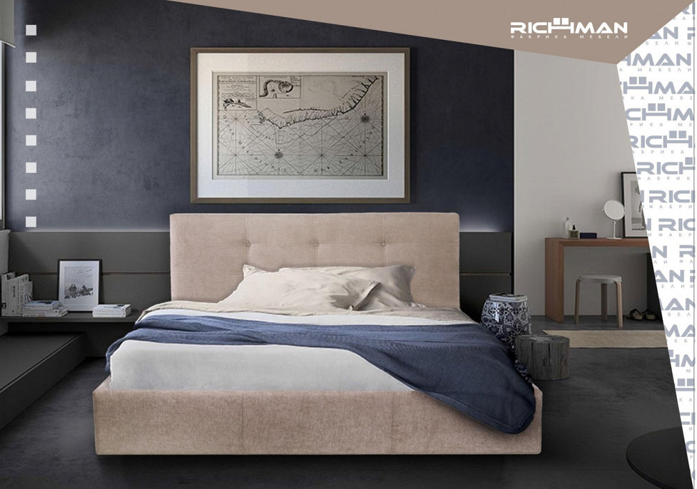 Кровать Двуспальная Manchester Standart 160 х 190 см Мисти Dark Grey Темно-серый Днепр - изображение 13