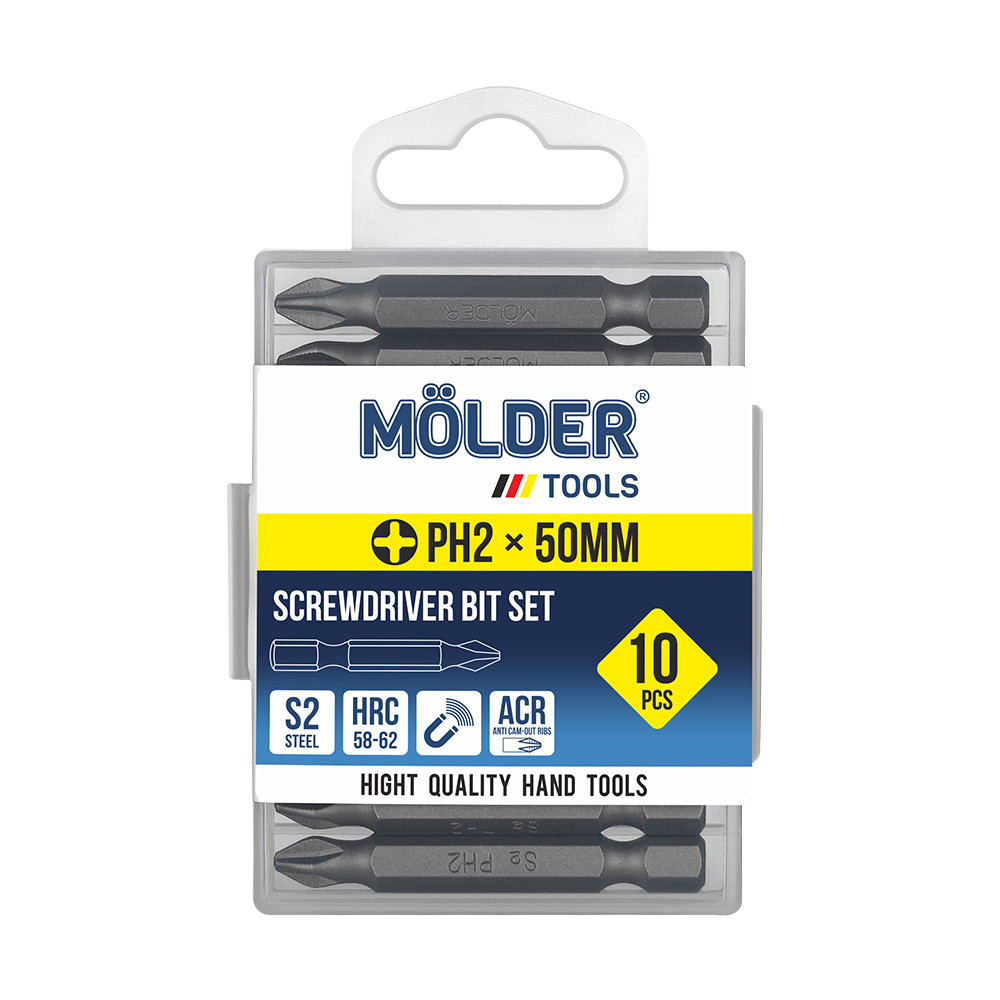 Набір біт Molder PH2x50мм 10шт Львів - фото 1
