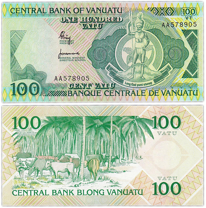 Вануату / Vanuatu 100 Vatu (1982) Pick 1 UNC Полтава - изображение 1
