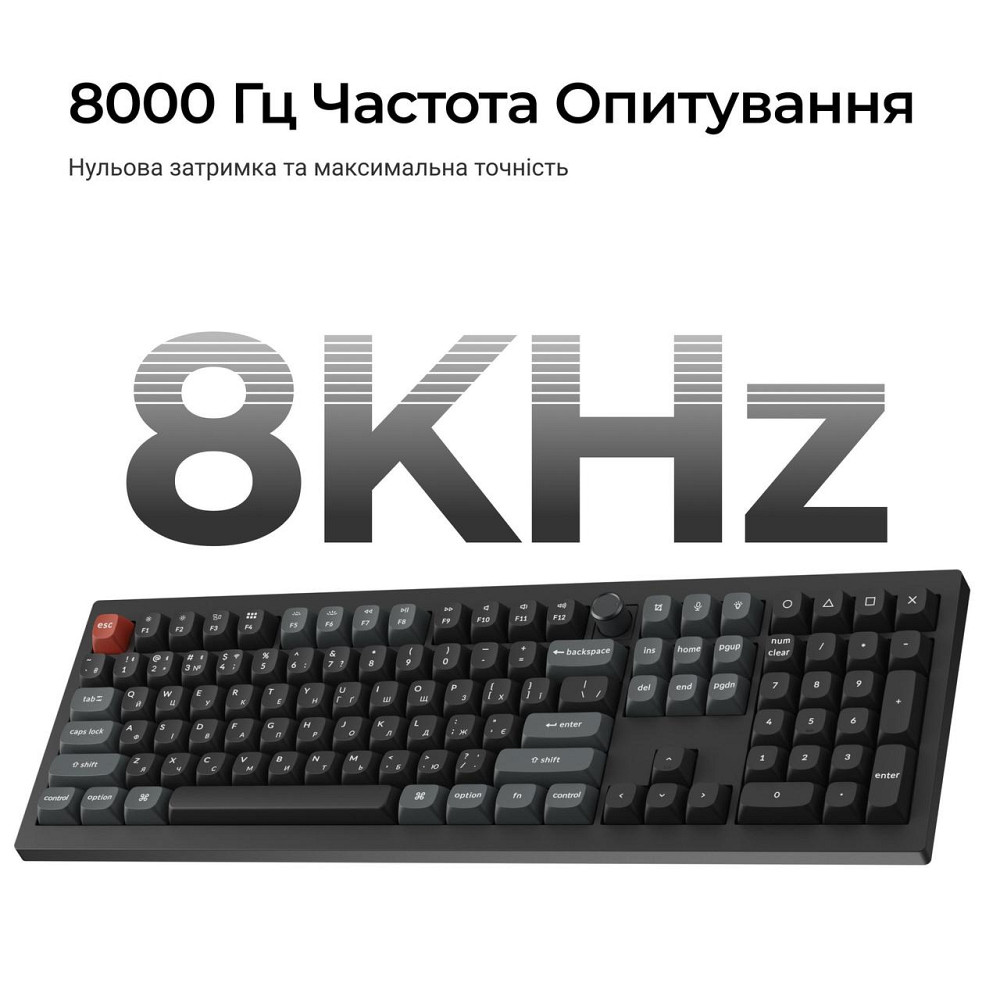 Клавіатура бездротова Keychron V6 Ultra Keychron Red Switch Black RGB (V6U-D1-UA) ( 22189 ) Харьков - изображение 9