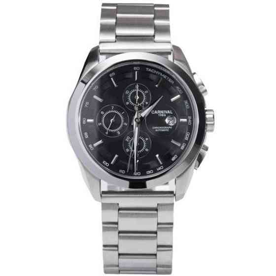 Годинник чоловічий механічний Carnival Genius Prime Silver (2 ремінці) Вінниця