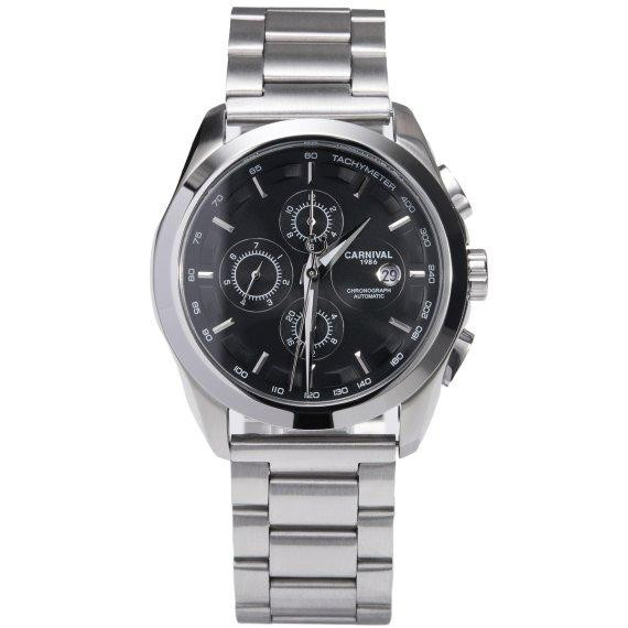 Годинник чоловічий механічний Carnival Genius Prime Silver (2 ремінці) Вінниця - фото 1