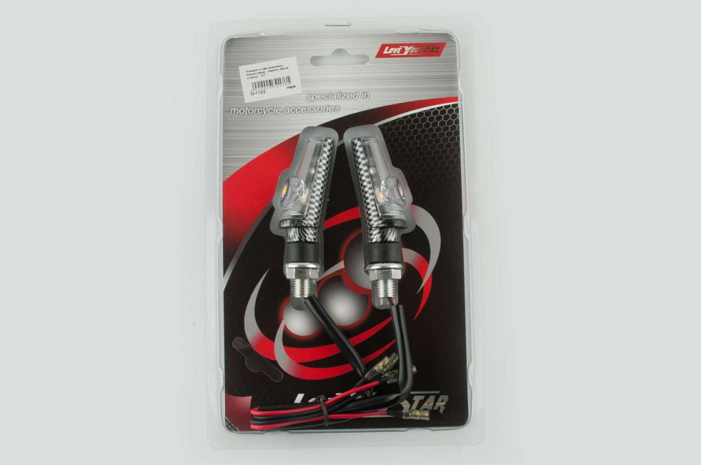 Повороти світлодіодні, башта (пара) (карбон, біле скло) ST Мукачево - фото 1